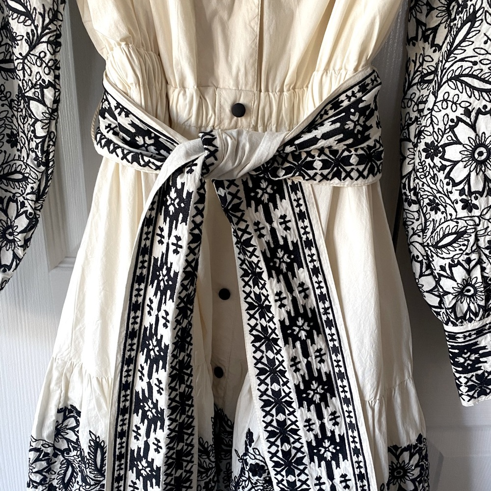 Roller Rabbit Dress, Size M, Cream/black